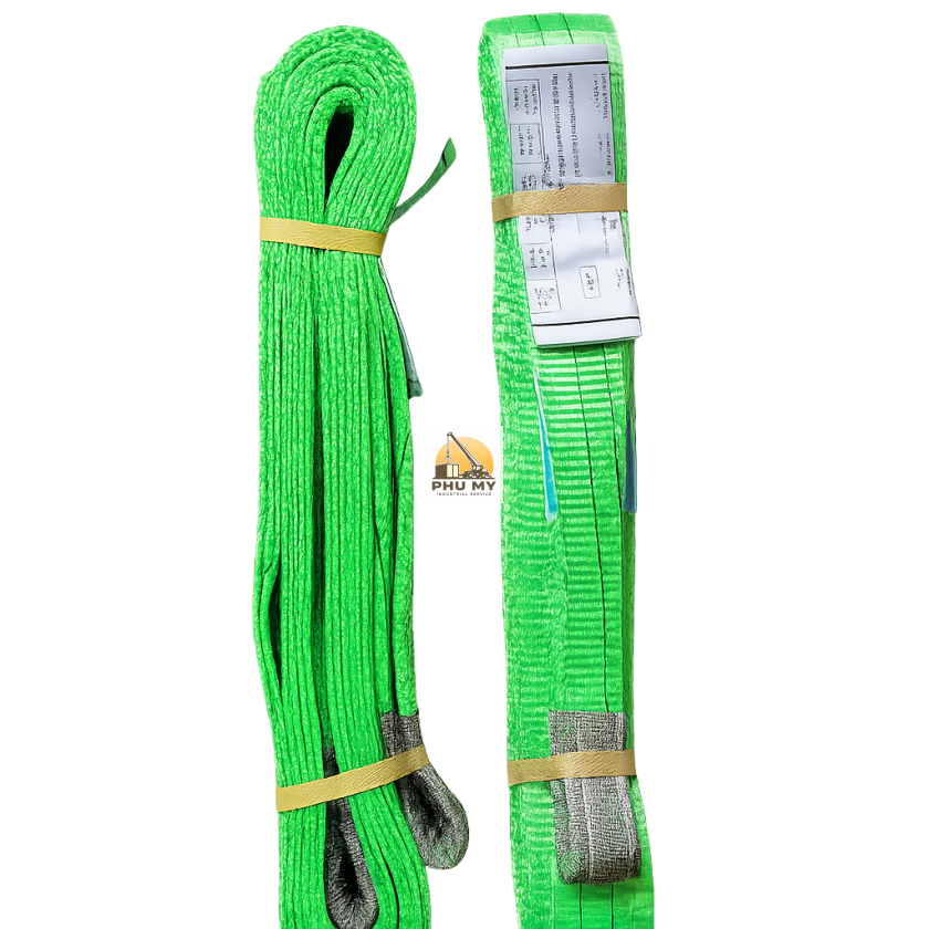 Dây Cáp Vải Dẹt 2 Mắt (2 Tấn 2 Mét) | Sling Nâng Hạ